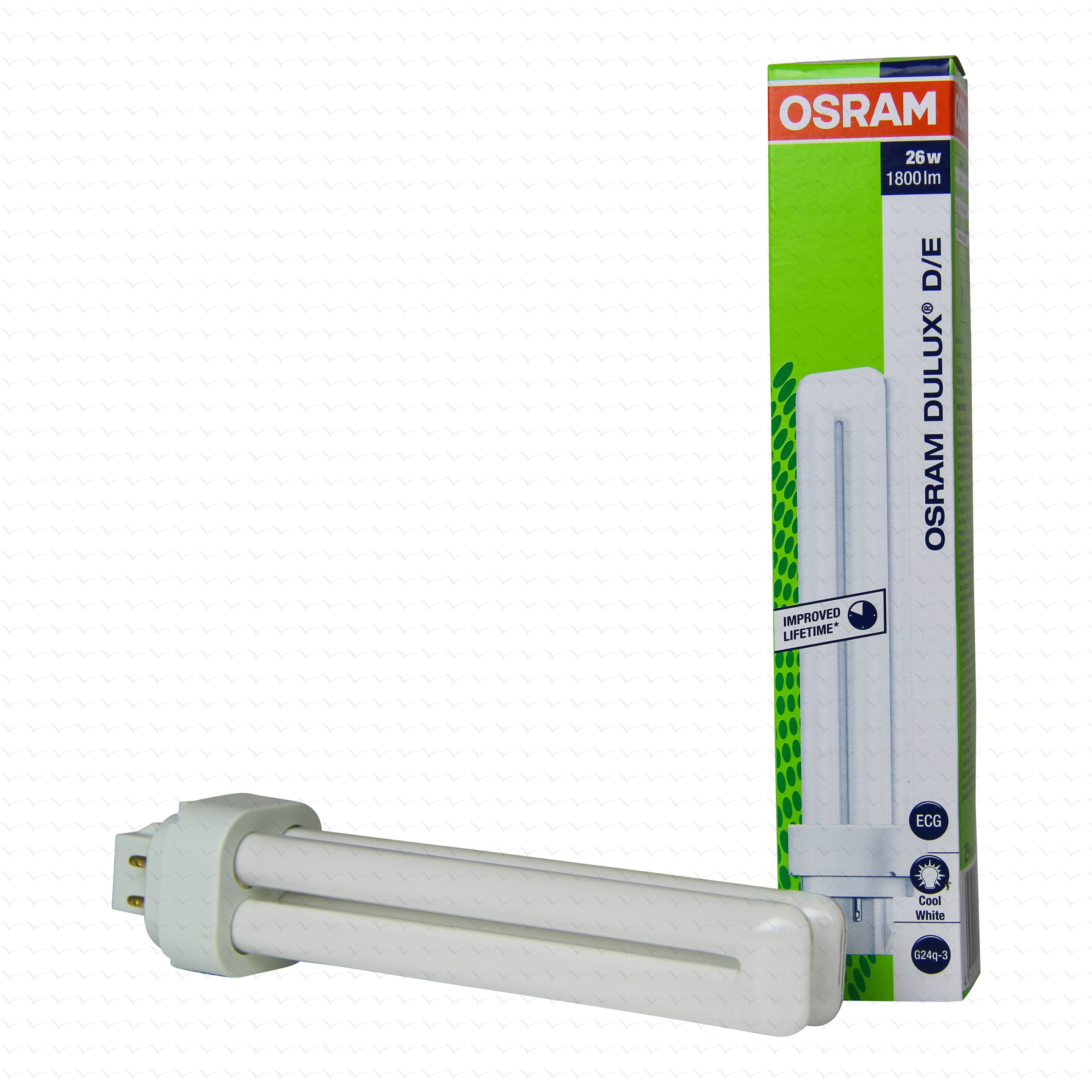 Dulux d/E 26w/21-840g 24q-3 lumilux хол,бел, (лампа комп,люм,) Osram (4050300020303)