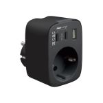 Φορτιστής Fast Charge 2x Type-C + USB-A + σούκο