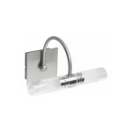 Viokef Tube Μοντέρνο Φωτιστικό Μπάνιου με Ντουί G9 Ασημί 22x16.5εκ.