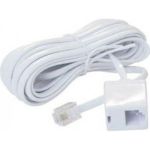 Comp Flat Τηλεφωνικό Καλώδιο RJ11 6P4C male - female 2m Λευκό (01.074.0063)