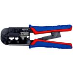 Knipex Πρέσα Ακροδεκτών Δικτύου RJ12, RJ45 με Απογυμνωτή & Μηχανισμό Καστάνιας (Μήκος 190mm)