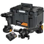 DEWALT McLaren Σετ Γωνιακός Τροχός & Κρουστικό Δραπανοκατσάβιδο Brushless 18V με 2 Μπαταρίες 5Ah και Θήκη