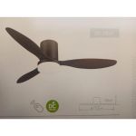 Lineme Hebe Ανεμιστήρας Οροφής 132cm με Φως Καφέ / Μαύρος