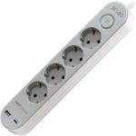 SAS Πολύπριζο 4 Θέσεων με USB-A, USB-C, Διακόπτη και Καλώδιο 1.5m