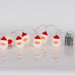 Eurolamp 10 Λαμπάκια LED 1.65μ. Θερμό Λευκό Μπαταρίας σε Σειρά