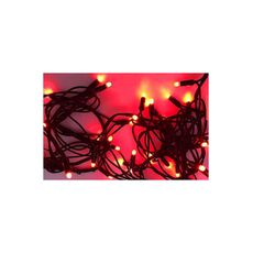 Χριστουγεννιάτικα Λαμπάκια Σε Σειρά 100LED Επεκτεινόμενα Σταθερά Κόκκινα με Πράσινο Καλώδιο Lucas XR100EPR
