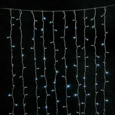 LianosXmas 360Led Σταθερή Συμμετρική Κουρτίνα Ip44 Με Επέκταση 200 x 200(H)cm,Διάφανο Καλώδιο/Λευκό Λαμπάκι