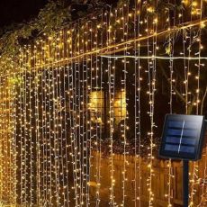 Megaman 192 Λαμπάκια LED 2μ. Θερμό Λευκό Ηλιακά σε Σειρά