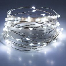 30 Λαμπάκια LED 3μ. Ψυχρό Λευκό Μπαταρίας σε Σειρά