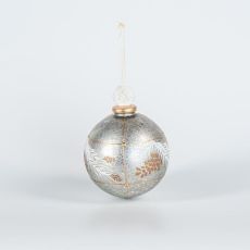 Eurolamp Μπάλα Μεγάλη Πορσελάνινη Ασημί 10cm