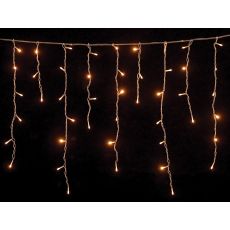 Lianos 100Led Σταθερή Ασύμμετρη Κουρτίνα Για Εσωτερική Χρήση Με Επέκταση 200 x 70(h)cm,Διάφανο Καλώδιο/Λευκό Λαμπάκι