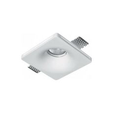 Spot Light Τετράγωνο Γύψινο Χωνευτό Σποτ με Ντουί GU10 Λευκό 12x12εκ. 1τμχ
