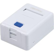 Central Μονή Εξωτερική Πρίζα Δικτύου RJ45 Τύπου Cat6 σε Λευκό Χρώμα 01-60-195/M