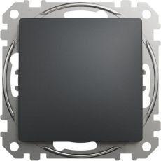 Schneider Electric Sedna Χωνευτός Διακόπτης Τοίχου Μονός χωρίς Πλαίσιο Μεσαίος Ανθρακί