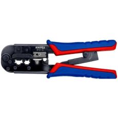 Knipex Πρέσα Ακροδεκτών Δικτύου RJ12, RJ45 με Απογυμνωτή & Μηχανισμό Καστάνιας (Μήκος 190mm)