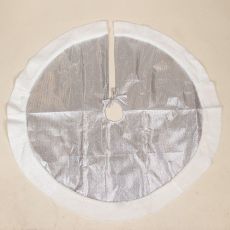 Eurolamp Ποδιά Χριστουγεννιάτικου Δέντρου Μεταλλική Ασημί