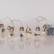 Eurolamp 10 Λαμπάκια LED Θερμό Λευκό Μπαταρίας σε Σειρά