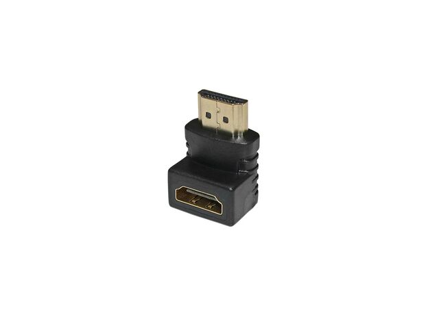 ΑΝΤΑΠΤΟΡΑΣ HDMI ΓΩΝΙΑΚΟΣ 90° ΘΗΛΥΚΟ-ΑΡΣΕΝΙΚΟ ΜΑΥΡΟΣ
