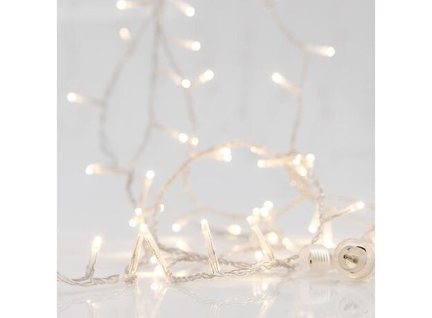 ΣΕΙΡΑ, 100 LED 3mm, 31V, ΕΠΕΚΤΑΣΗ ΕΩΣ 3, ΜΕ ΜΕΤΑΣΧΗΜΑΤΙΣΤΗ, ΠΡΟΕΚΤΑΣΗ ΠΑΡΟΧΗΣ 300cm, ΔΙΑΦΑΝΟ ΚΑΛΩΔΙΟ, DAYLIGHT LED, ΑΝΑ 5cm, ΙP44