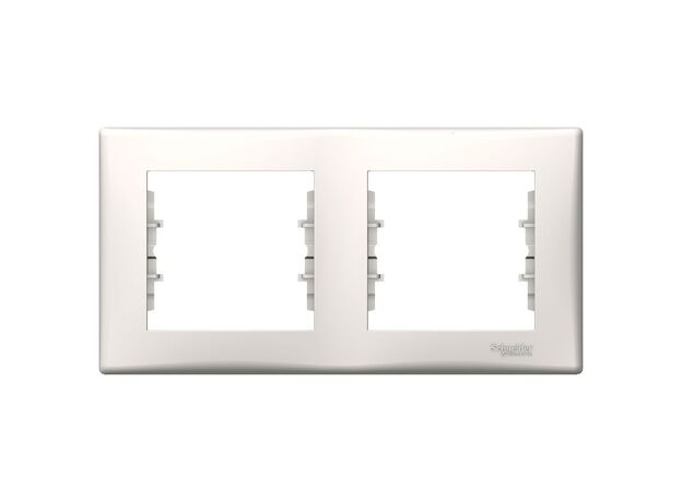 Schneider Sedna Κρεμ Πλαίσιο 2 θέσεων οριζόντιο SDN5800323