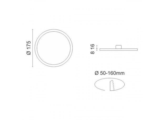Spotlight 5651 LED Panel Οροφής Χωνευτό Στρογγυλό Ρυθμιζόμενης Κοπής 15W 6000K 1350lm