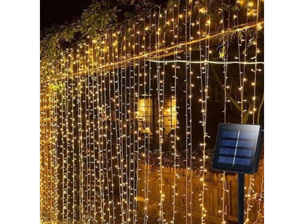 Megaman 192 Λαμπάκια LED 2μ. Θερμό Λευκό Ηλιακά σε Σειρά