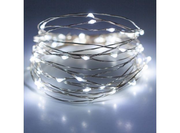 30 Λαμπάκια LED 3μ. Ψυχρό Λευκό Μπαταρίας σε Σειρά