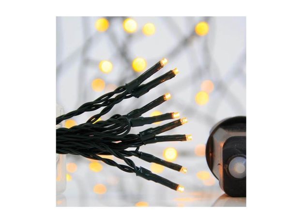 Eurolamp 400 Χριστουγεννιάτικα Λαμπάκια LED σε Σειρά Θερμά Λευκά  600-13401