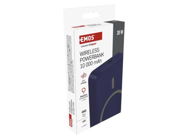 EMOS POWERBANK 20W WIRELESS GREY