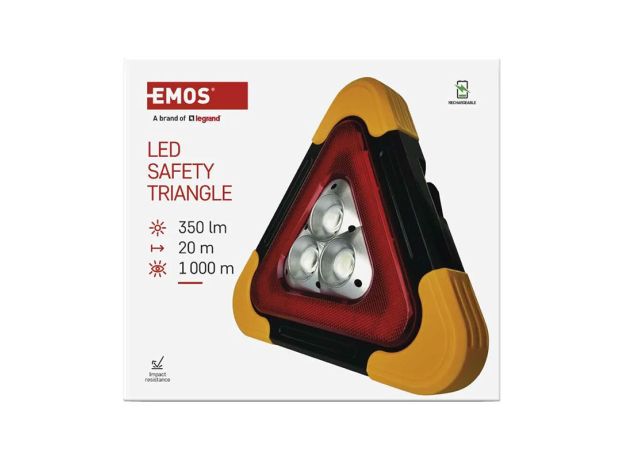 Emos Επαναφορτιζομενος Φακος Τριγωνο P4010
