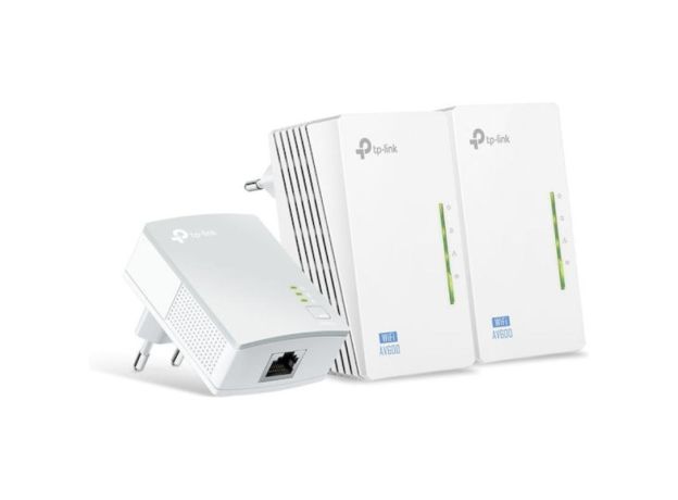 TP-LINK TL-WPA4220T KIT v5 Powerline Τριπλό για Ασύρματη Σύνδεση Wi‑Fi 4 και 2 Θύρες Ethernet
