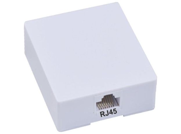 Central Μονή Εξωτερική Πρίζα Δικτύου RJ45 σε Λευκό Χρώμα 01-04-51M