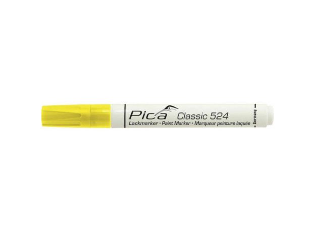 Pica Classic 524 Ανεξίτηλος Μαρκαδόρος Κίτρινος 4mm
