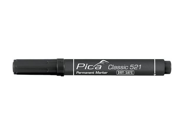 Pica Ανεξίτηλος Μαρκαδόρος Μαύρος 6mm