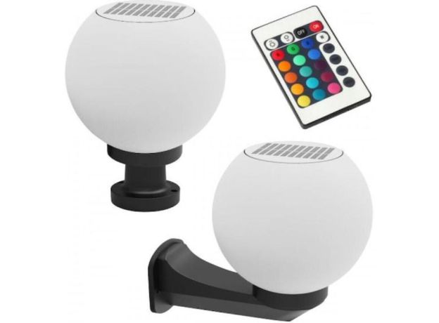 Spot Light Ηλιακό Φωτιστικό Μπάλα με Τηλεχειριστήριο 20x20εκ.