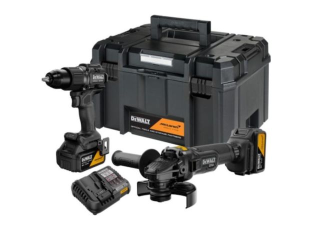 DEWALT McLaren Σετ Γωνιακός Τροχός & Κρουστικό Δραπανοκατσάβιδο Brushless 18V με 2 Μπαταρίες 5Ah και Θήκη