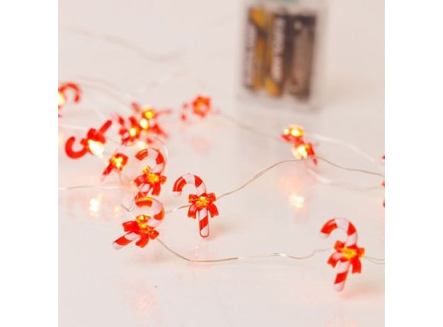 Λαμπάκια LED 2μ. Θερμό Λευκό Μπαταρίας σε Σειρά