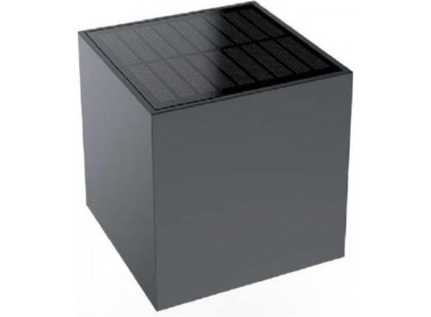 Fos me Επιτοίχιο Ηλιακό Φωτιστικό 50W 25lm Θερμό Λευκό 3000K με Φωτοκύτταρο 10x10x10εκ.