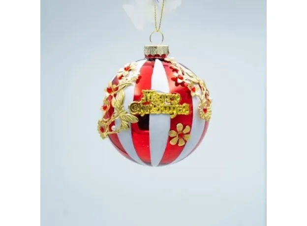 Eurolamp Γυάλινη μπάλα Candy με 3D σχέδια πεταλούδες σετ 4τμχ 8cm 600-47475