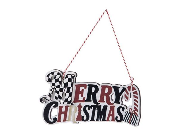 Eurolamp Χριστουγεννιάτικο Στολίδι Merry Christmas 23x12x1,5cm Multi