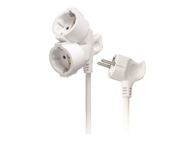 Μπαλαντέζα Προέκταση Καλωδίου Σούκο 2 Θέσεων Λευκή 10μ SAS 100-10-028