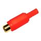 RCA Θηλυκό Καλωδίου ID5mm Επίχρυσο Πλαστικό Κόκκινο RJ228G Ultimax (01.099.0046)