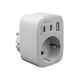 Φορτιστής Fast Charge 2x Type-C + USB-A + σούκο