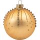 Lianos XMAS Χρυσή Γυάλινη Χριστουγεννιάτικη Μπάλα 8cm, Σέτ 6 τεμαχίων